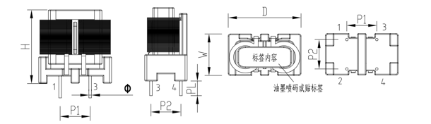 SQ1314扁平線電感封裝尺寸圖